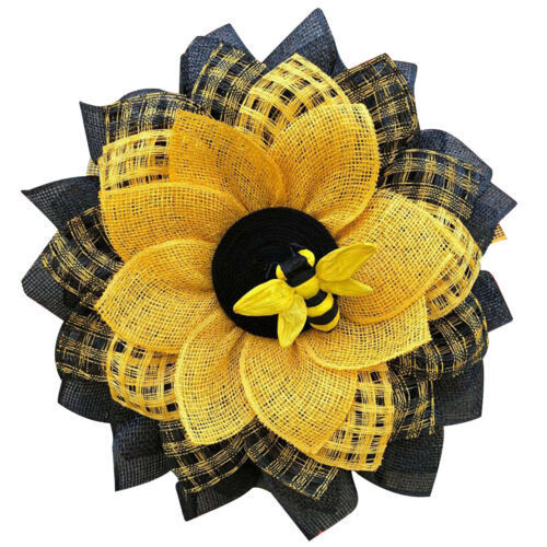 Bee Sunflower Wreath Wall Entrance Door Pendant null