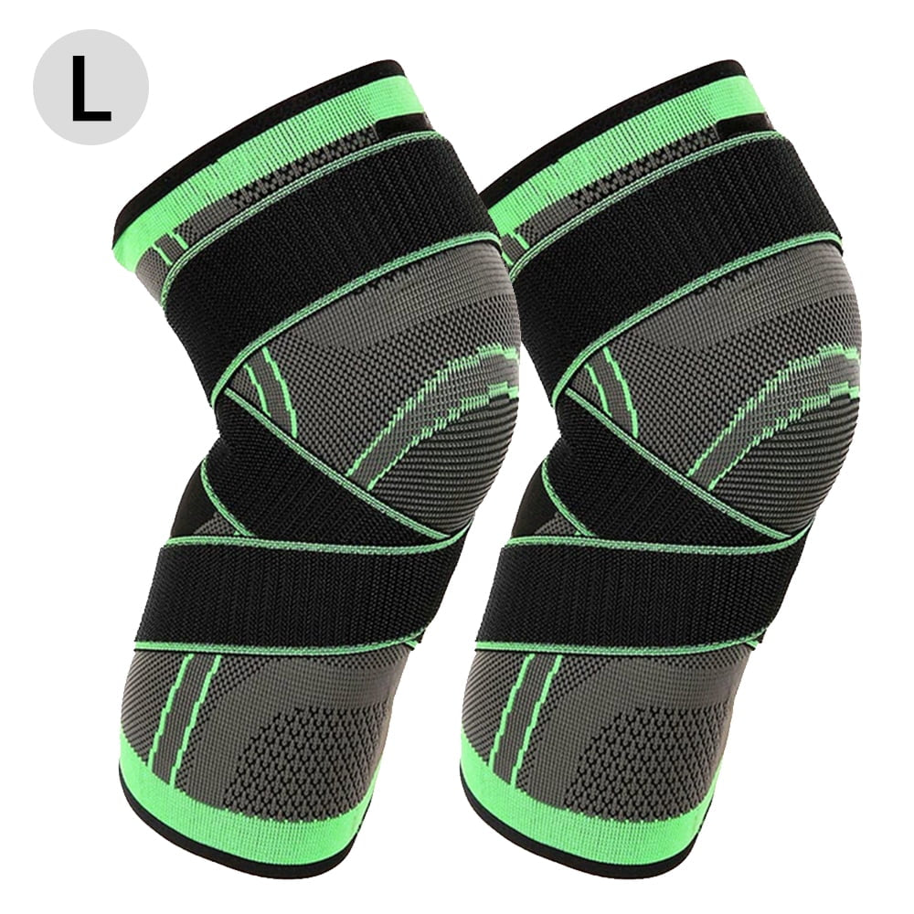 Unisex Knee Brace Sleeve Patella Support Stabilizer, Green, XXL