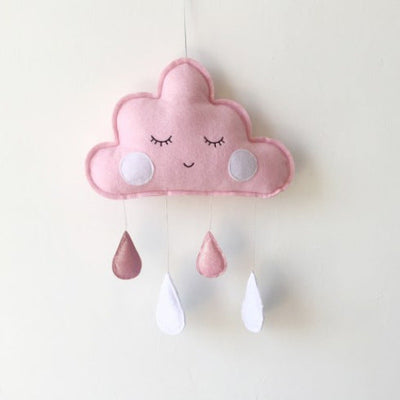 Cloud Ornaments Felt Raindrop Cloud Ornaments null