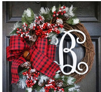 Christmas letter wreath null