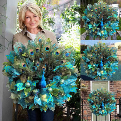 Peacock Wreath Home Decoration Door Hanging null