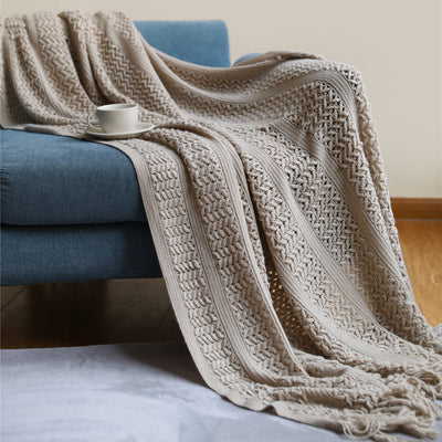 Nordic Sofa Blanket Cover Blanket Knitted Blanket Homestay Hotel Throw Blanket null