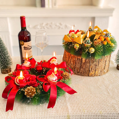 Christmas Candlestick Wreath Wedding Decoration null