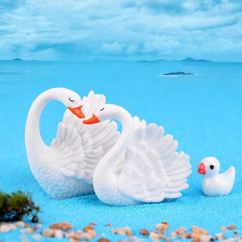 Swan Animal Ornaments Creative Bonsai Resin Ornaments null