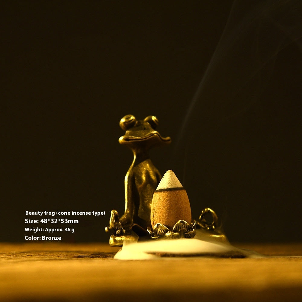 Retro Frog-shaped Ornaments Ornaments Bronze null