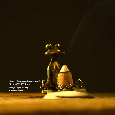 Retro Frog-shaped Ornaments Ornaments Bronze null