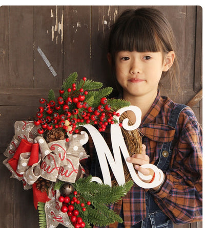 Christmas letter wreath null
