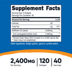 CLA (Conjugated Linoleic Acid) 2,400Mg, 120 Softgels - Gluten Free, Non-Gmo, 800Mg per Softgel