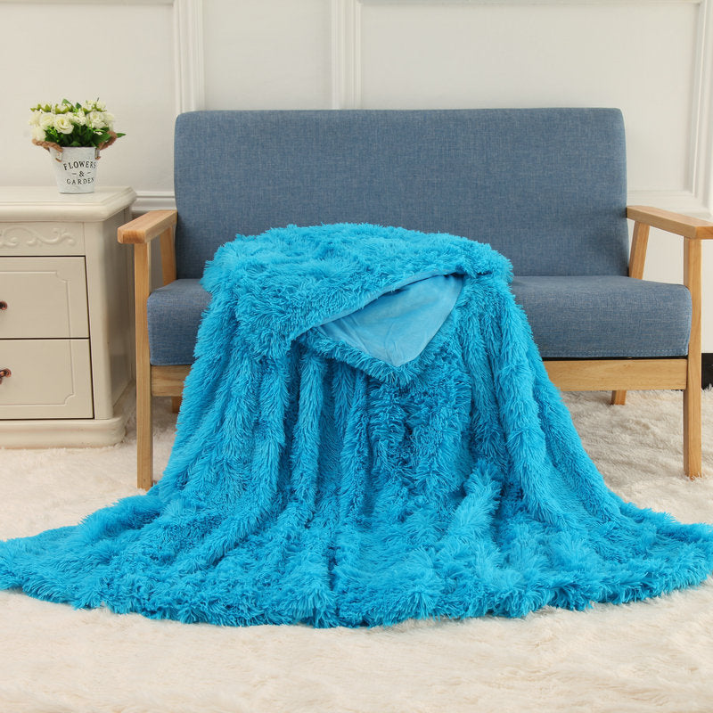 Plush Blanket Double-layer Blanket Multifunctional null