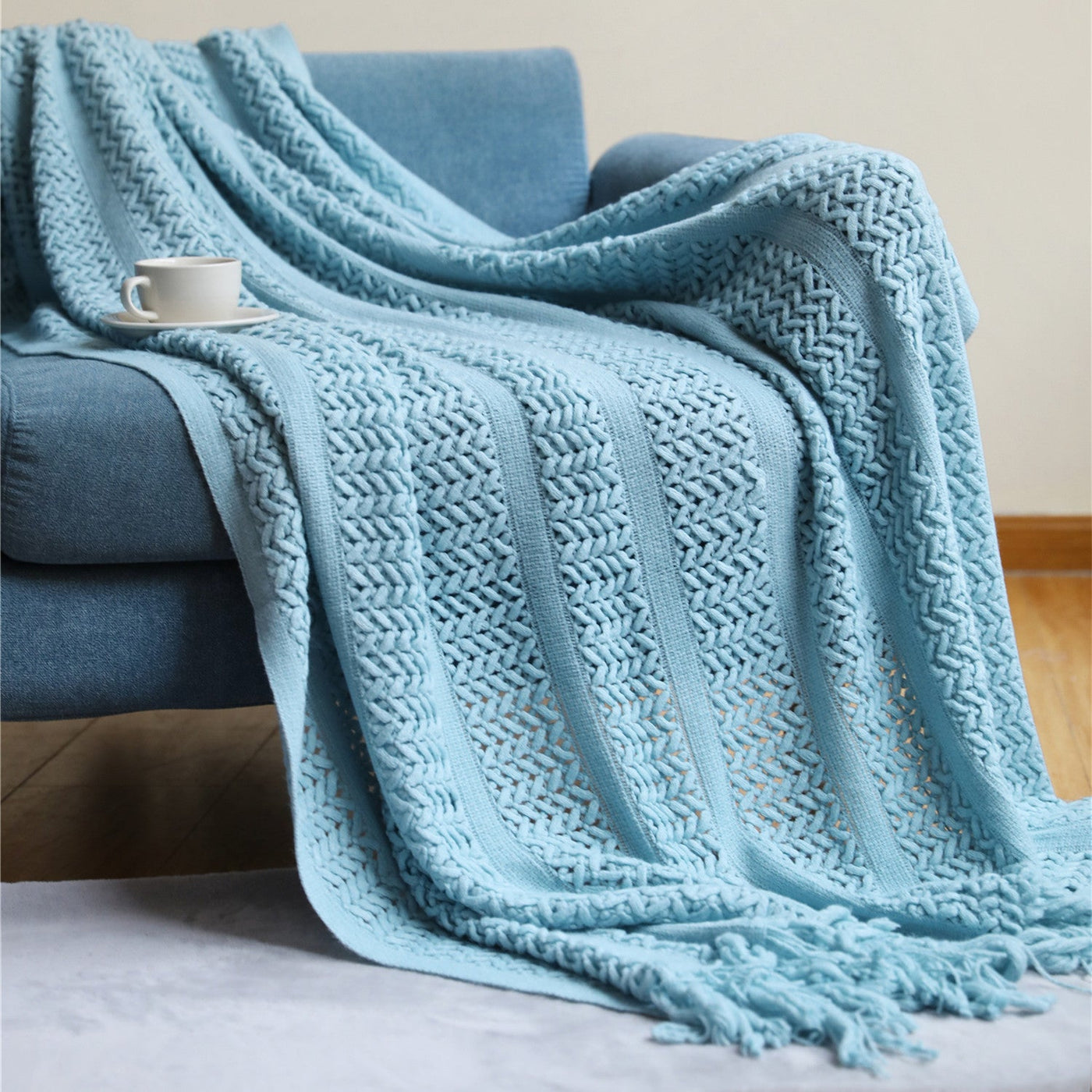 Nordic Sofa Blanket Cover Blanket Knitted Blanket Homestay Hotel Throw Blanket null