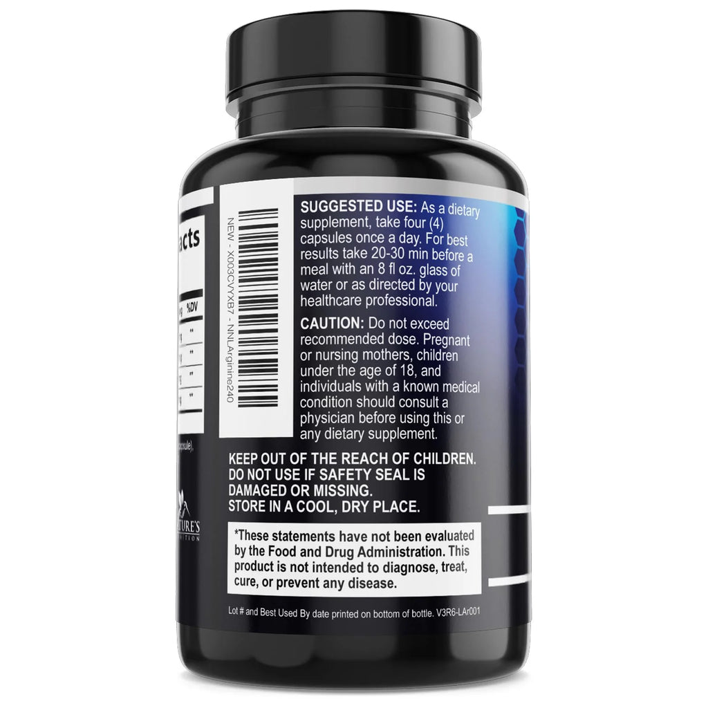 Nitric Oxide Booster Extra Strength - 3X Strength L-Arginine & Citrulline Supplement - Best Nitric Oxide Supplements for Men - Supports Muscle, Heart Health, Energy - Bottled in USA - 240 Capsules