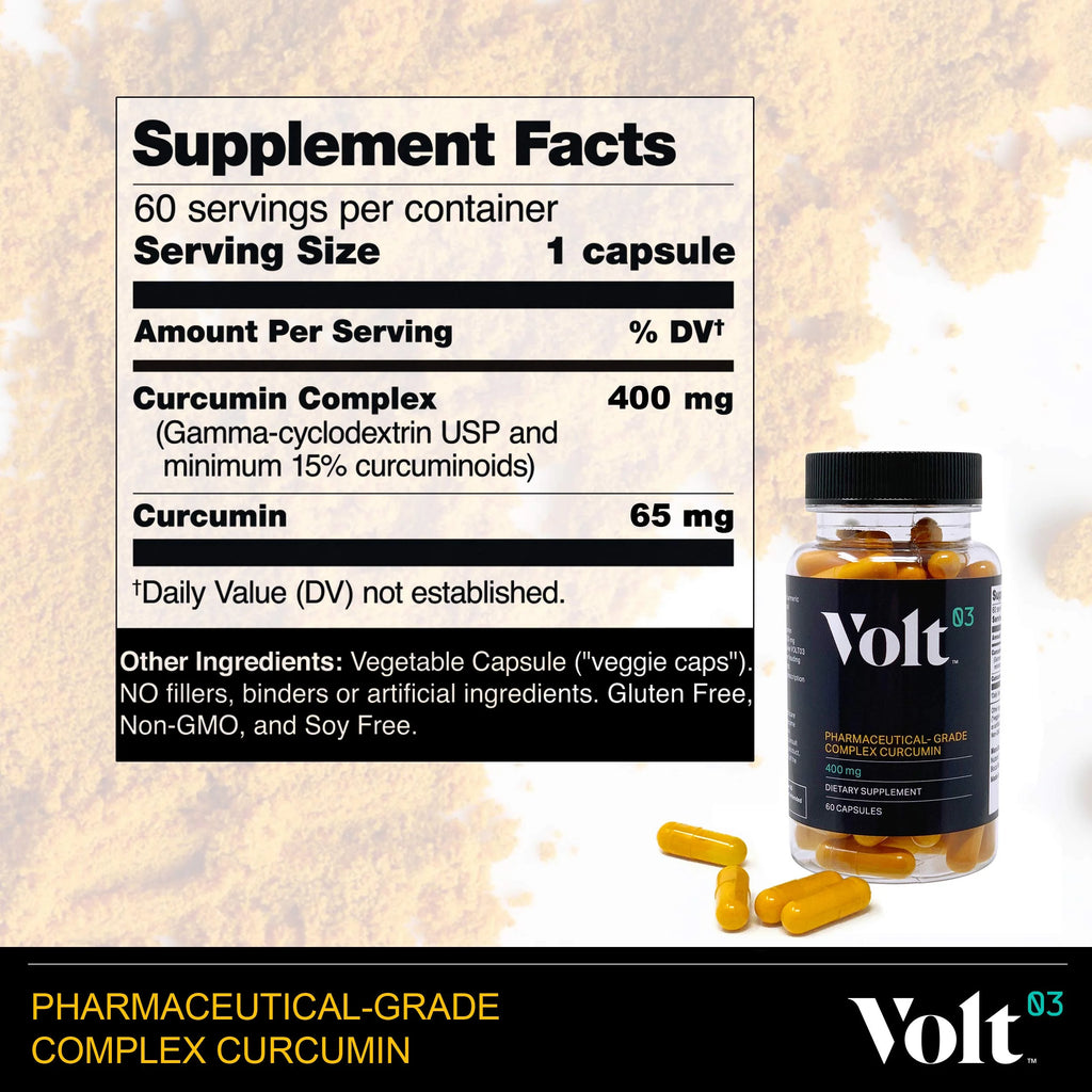 Pharmaceutical-Grade Turmeric Curcumin Capsules | Turmeric Capsules and Curcumin Supplements for Immune Support | Natural Joint Support Turmeric Herbal Supplements 400 Mg