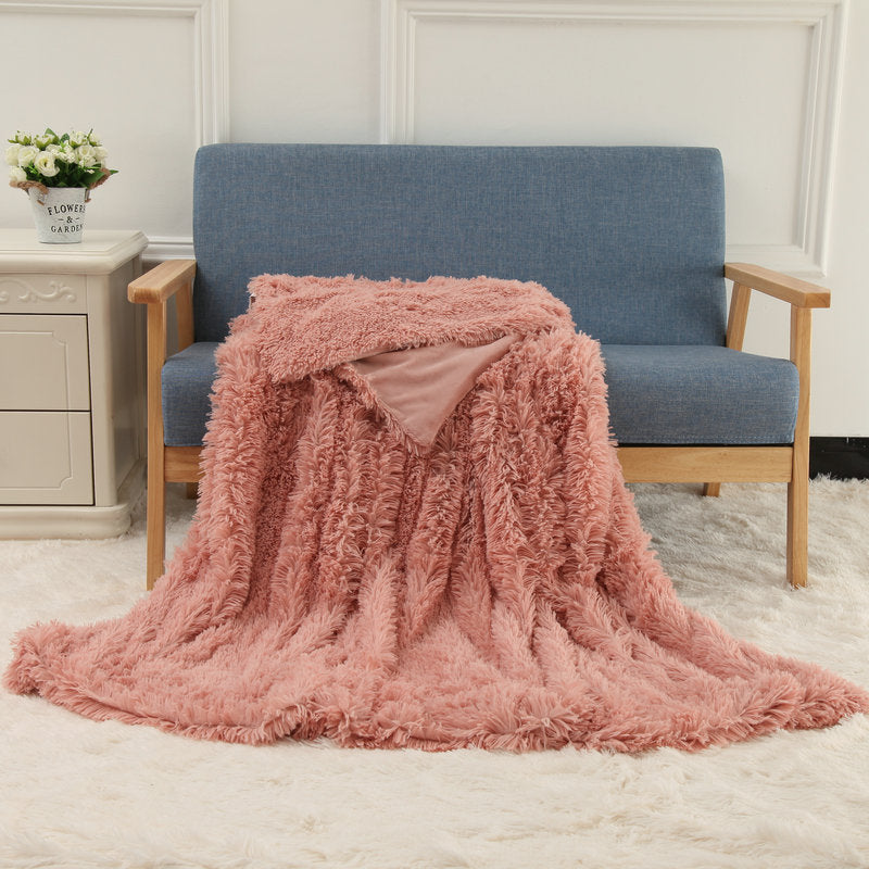 Plush Blanket Double-layer Blanket Multifunctional null