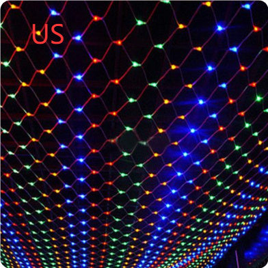 Christmas led lights string lights outdoor waterproof fishnet lights full of stars paved holiday lights wedding ins decorative lights null