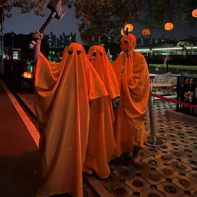 Children's Halloween Costume Pumpkin Cloak null