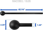 Steel Mace Bell for Strength Training - Support Full Body, Muscles, Shoulder, Grips & Forearms Workouts to Rehabilitation, Stretching 5, 7, 10, 15, 20, 25, 30Lb for Woman & Man