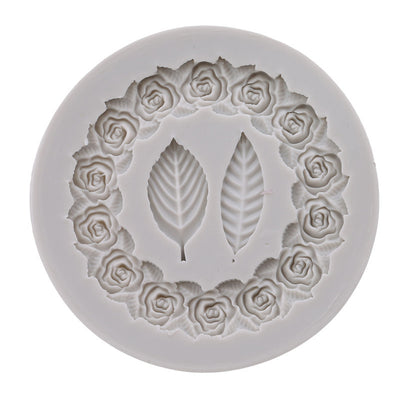Rose Wreath Leaf Wreath Silicone Fondant Mould null
