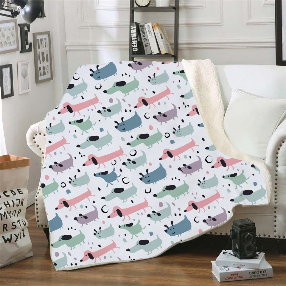 Digital Printed Blanket Nap Blanket Air Conditioning Blanket Lazy Blanket Dachshund Series null