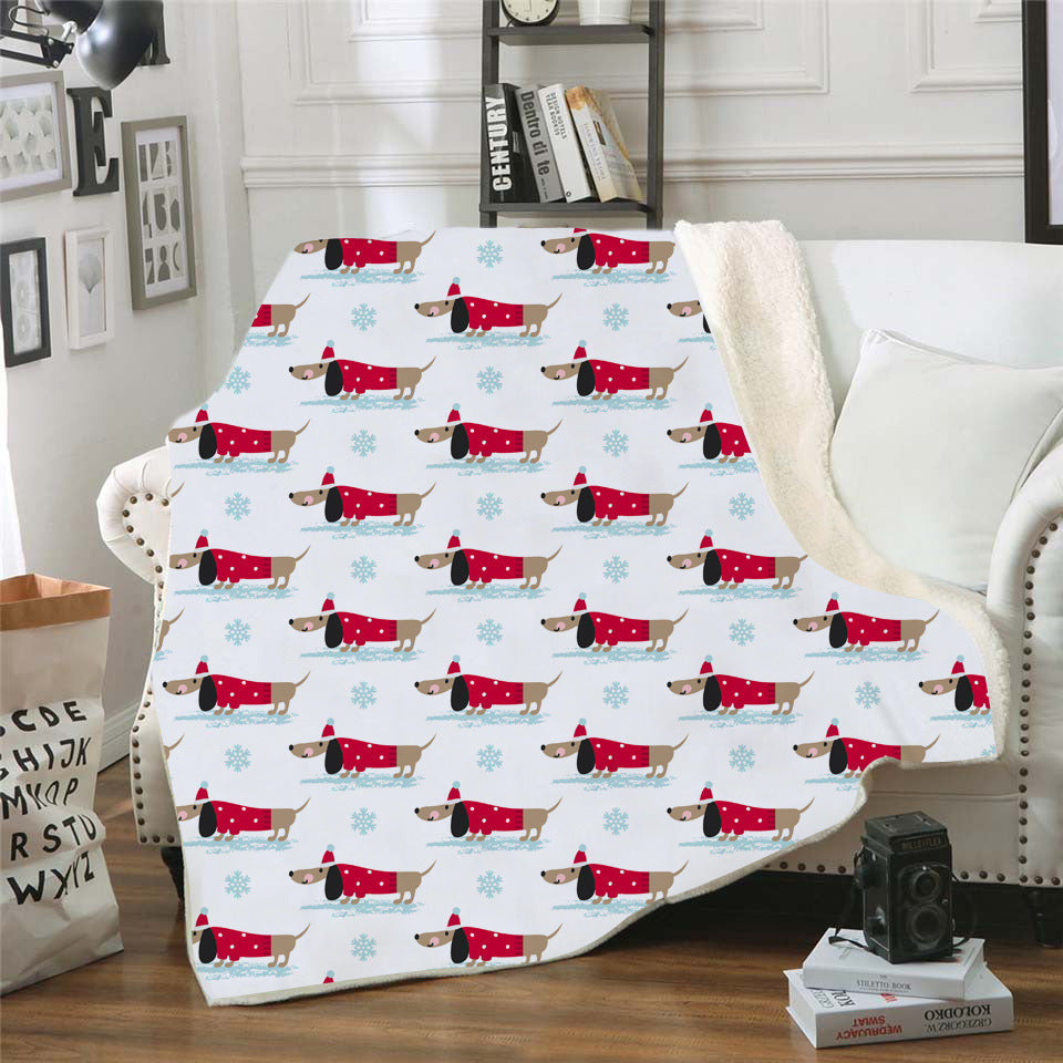 Digital Printed Blanket Nap Blanket Air Conditioning Blanket Lazy Blanket Dachshund Series null