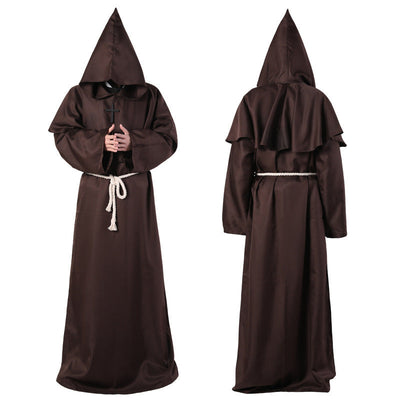 Halloween Costume Medieval Friar Wizard Costume null