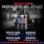 Nitric Oxide Booster Extra Strength - 3X Strength L-Arginine & Citrulline Supplement - Best Nitric Oxide Supplements for Men - Supports Muscle, Heart Health, Energy - Bottled in USA - 240 Capsules
