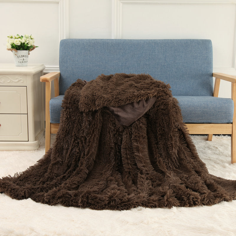 Plush Blanket Double-layer Blanket Multifunctional null