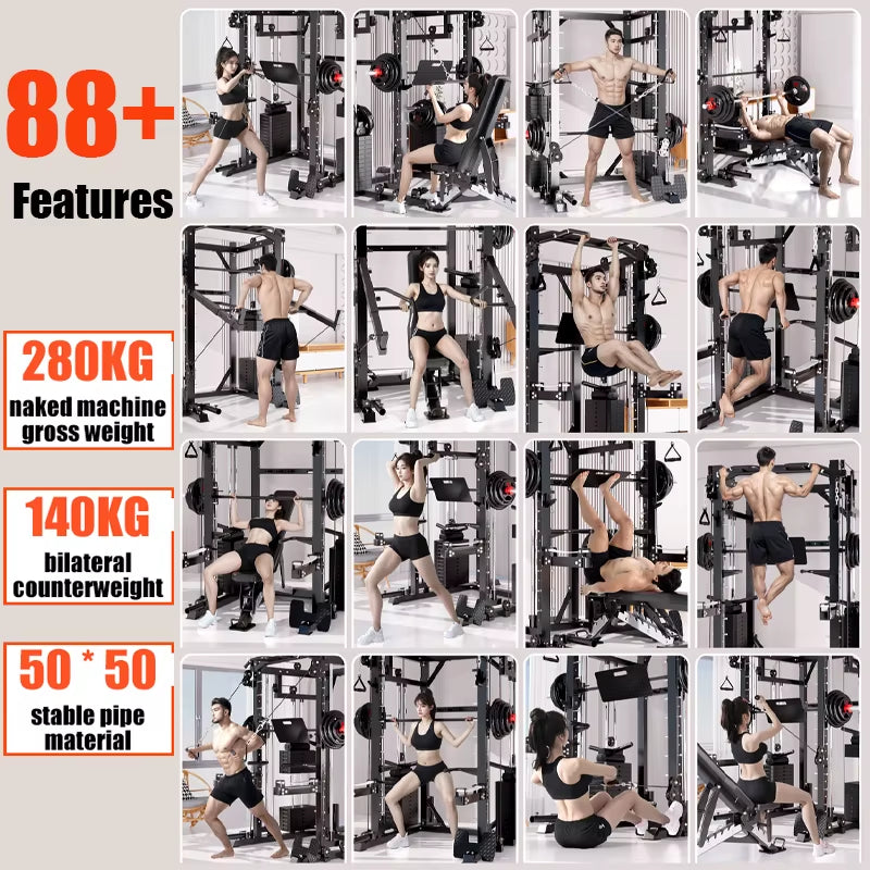 Commercial Gym Fitness Equipment Squat Rack Power Multi Functional Smith Machine