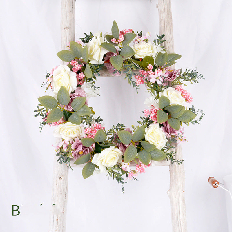 Grass Ring Eucalyptus  Leaves Peony Sun Wreath null