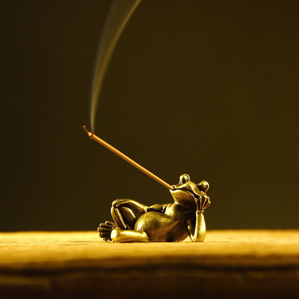 Retro Frog-shaped Ornaments Ornaments Bronze null