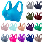 Sports Bras for Women plus Size Breathable Cool Lift up Air Bra Full Coverage Wireless Push up Bra Seamless Bralettes Sales Today Clearance Hot Pink M