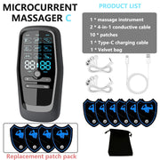 Electric 9 Modes Digital Therapy Muscle Stimulator Physiotherapy Microcurrent Tens electrostimulator EMS Pulse Body Massager Dig Deep Fitness