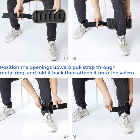 1 Pair Ankle Wrist Weights (0.25kg/0.5kg Each Pack) for Women Men, New Arm Leg Weights Set with Adjustable Straps for Exercise Dig Deep Fitness