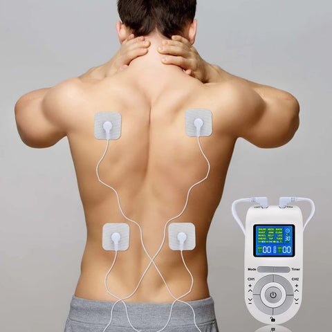 New Electric Tens Muscle Stimulator Ems Acupuncture Face Body Massager Digital Therapy Herald Massage Tool Electrostimulator Dig Deep Fitness