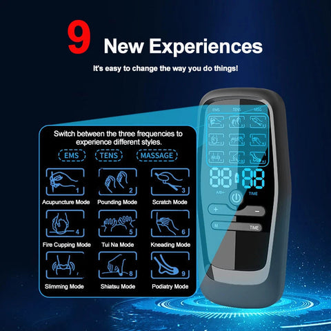 Physiotherapy Tens Muscle Stimulator Electric EMS Acupuncture Body Massage Digital Therapy Slimming Machine Electro Stimulator Dig Deep Fitness