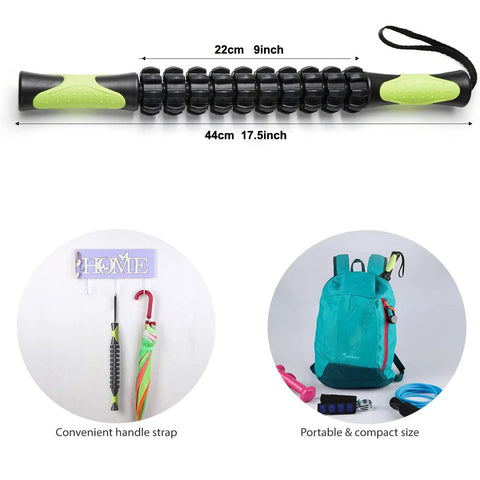 Muscle Roller Stick for Athletes- Body Massage Sticks Tools- for Relief Muscle Soreness,Cramping,Help Legs and Back Recovery Dig Deep Fitness