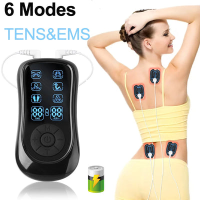 Electric TENS Muscle Stimulator EMS Acupuncture Body Massage Physiotherapy Digital Therapy Slimming Machine Electrostimulator Dig Deep Fitness