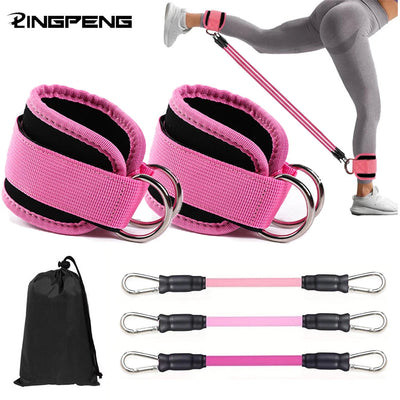 Ankle Straps Resistance Bands Set Fitness Workout Exercise Equipment Ankle Weight Yoga Elastic Fitness Band For Gym Man Woman Dig Deep Fitness