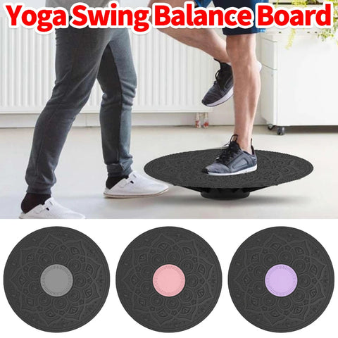Wobble Balance Board Yoga Swing Balance Board Non-slip Balance Exerciser Stability Trainer Board for Core Training Body Exercise Dig Deep Fitness