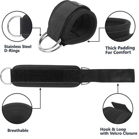 Ankle Straps Resistance Bands Set Fitness Workout Exercise Equipment Ankle Weight Yoga Elastic Fitness Band For Gym Man Woman Dig Deep Fitness