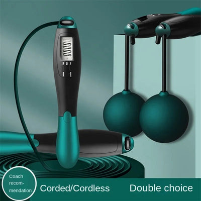 Cordless Electronic Jumping Rope Counting Speed Skipping Counter Gym Fitness Crossfit Skipping Smart Jump Rope with LCD Screen Dig Deep Fitness