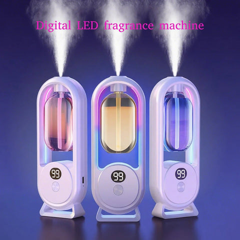 Digital Aromatherapy Diffuser with Mood Light 1000mAh Auto Spray 5 Modes Timer Humidifier for Sleep Essential Oil Diffuser 50ml Dig Deep Fitness