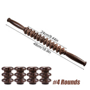 Muscle Roller, Wood Muscle Roller Stick with Trigger Points, Body Muscle Massager Roller for Back Leg, Relieve Muscle Soreness Dig Deep Fitness