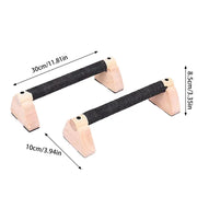 Wood Calisthenics Bar Solid Wood Parallettes Push-Up Bar for Home Gym Floor Workouts Bodyweight Training Dig Deep Fitness
