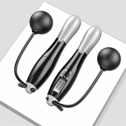 Cordless Electronic Jumping Rope Counting Speed Skipping Counter Gym Fitness Crossfit Skipping Smart Jump Rope with LCD Screen Dig Deep Fitness