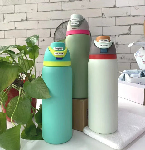 2025New Insulated Stainless Steel Water Bottle with Straw, BPA-Free Sports Water Bottle, Great for Travel, 24Oz/32 Oz,304 Dig Deep Fitness