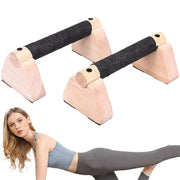 Wood Calisthenics Bar Solid Wood Parallettes Push-Up Bar for Home Gym Floor Workouts Bodyweight Training Dig Deep Fitness