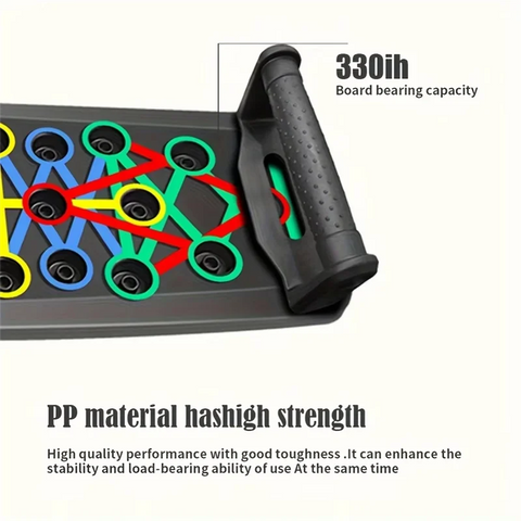 -ABLP Portable Folding Push-Up Board, Multi-Functional Anti-Slip Mat With Handle, Home Fitness Exercise For Chest Dig Deep Fitness