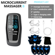 Electric 9 Modes Digital Therapy Muscle Stimulator Physiotherapy Microcurrent Tens electrostimulator EMS Pulse Body Massager Dig Deep Fitness