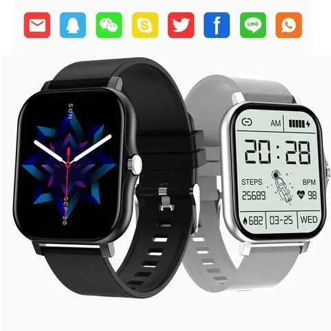 Smart Fitness Tracker Watch for Android/iOS - IP68, Heart Rate/Blood Oxygen/Sleep Monitoring, 8 Sports Modes, Breath Training Dig Deep Fitness