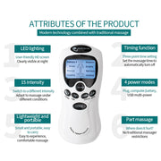 Electric Massage Instrument EMS Tense Machine Pulse Massager Tens Acupuncture Electrical Muscle Stimulator for Neck Back Body Dig Deep Fitness